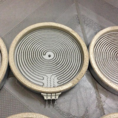 Mâm nhiệt bếp hồng ngoại 20cm - 2 vòng nhiệt( 3 chân cắm)