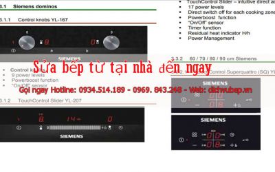 Mã báo lỗi d bếp từ bosch, age D1, D2,...